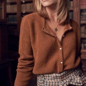 Sezane Gaspard Cardigan - Size S Camel